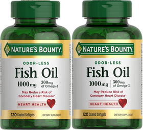 Nature's Bounty Huile de Poisson Omega-3 1000 mg gélules front view
