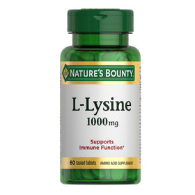 Nature's Bounty L-Lysine 1000 mg 60 comprimés, vue de face