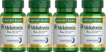 Nature's Bounty Melatonin 5 mg gélules softgels vue de face