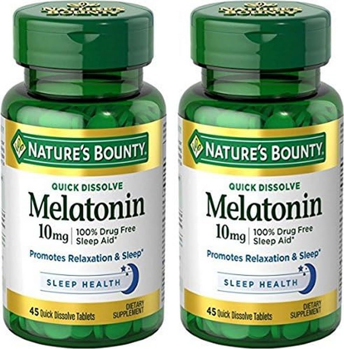 Nature's Bounty Melatonine comprimés 45 unités vue de face