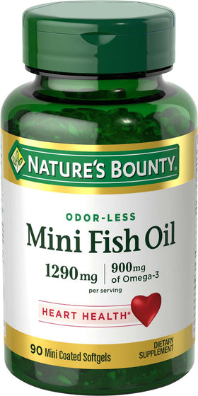 Nature's Bounty mini capsules huile de poisson 1290 mg vue avant