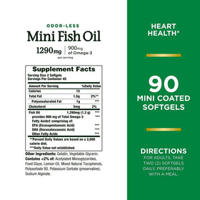 Nature's Bounty Mini Fish Oil Softgels détails de l'emballage