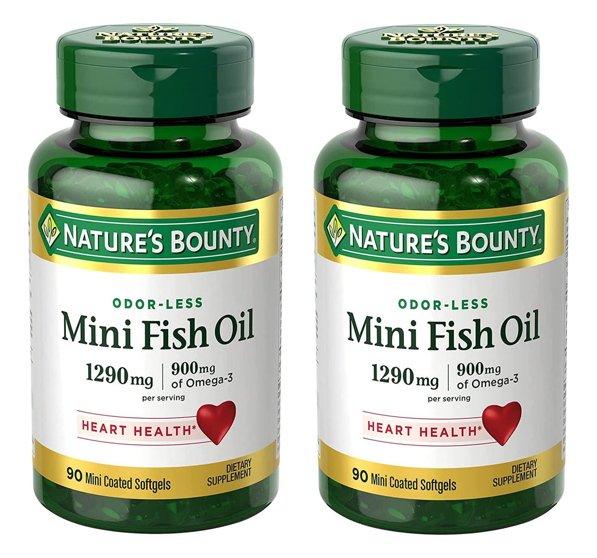 Nature's Bounty Mini Fish Oil Softgels Pack de 2 vue avant