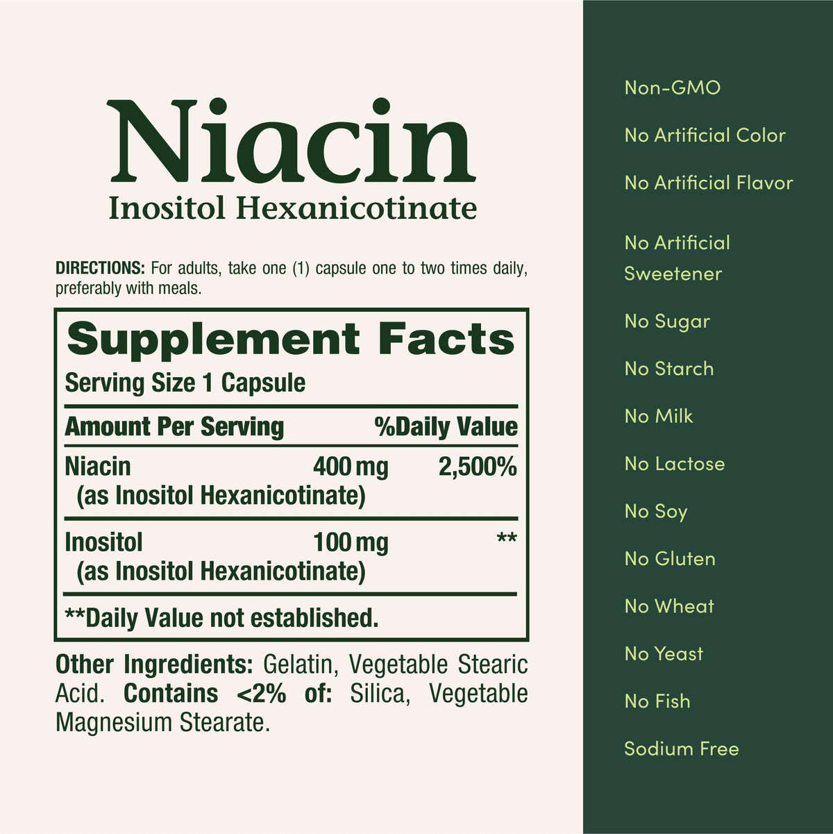Nature's Bounty Niacine 500mg, pack de 120 capsules