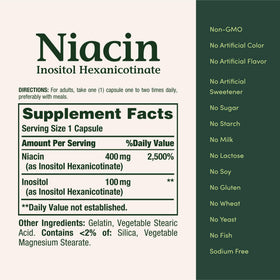 Nature's Bounty Niacine 500mg, pack de 120 capsules