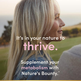 Nature's Bounty Optimal Solutions Métabolisme capsules sur fond blanc