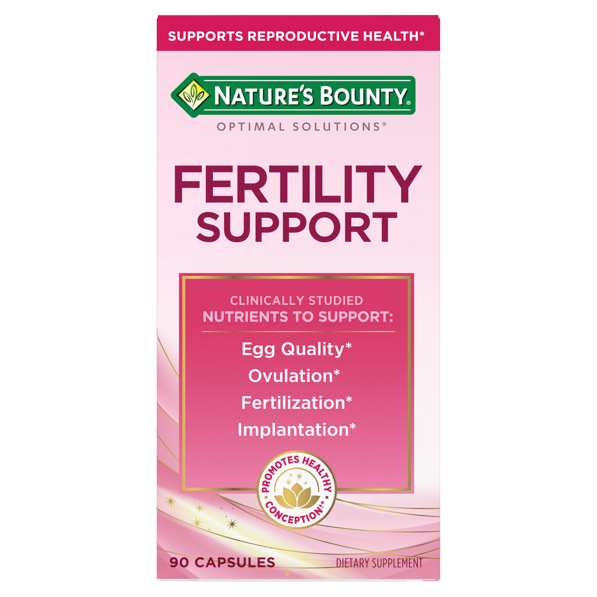 Nature's Bounty Optimal Solutions Soutien Fertilité 90 capsules vue de face