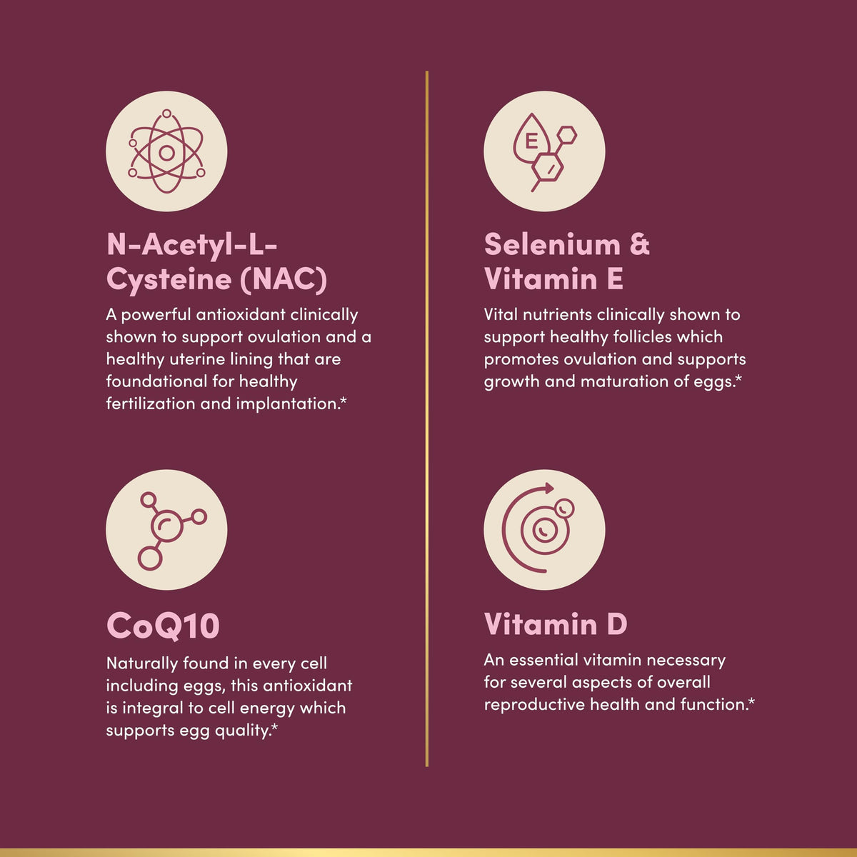Nature's Bounty Optimal Solutions Soutien Fertilité capsules ouvertes montrant leur taille