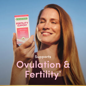 Nature's Bounty Optimal Solutions Soutien Fertilité étiquette détaillant les ingrédients