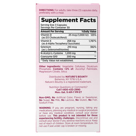 Nature's Bounty Optimal Solutions Soutien Fertilité présentation sur une table