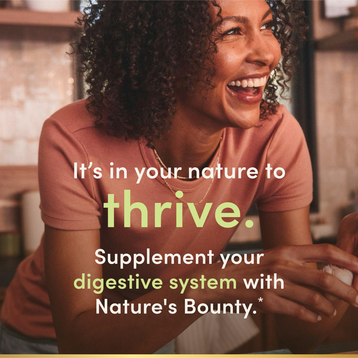 Nature's Bounty Probiotic GX capsules dans un verre d'eau