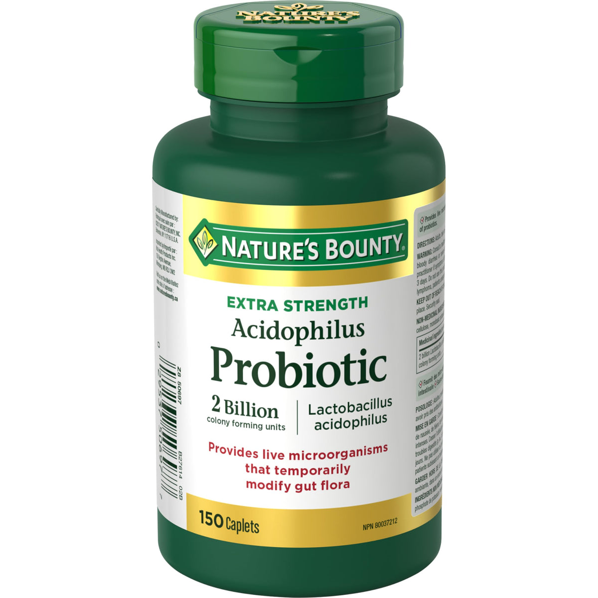 Nature's Bounty Probiotique Acidophilus 150 comprimés à croquer, vue avant