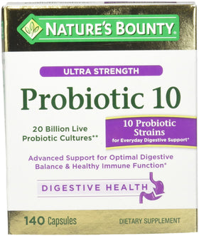 Nature's Bounty Probiotique Ultra Force 10 boîte de 140 capsules vue avant