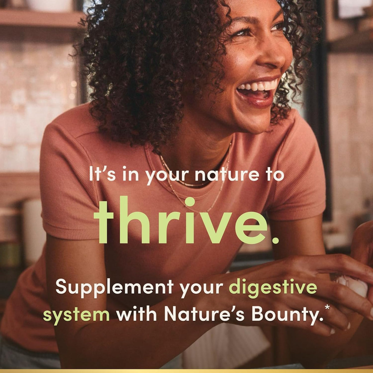 Nature's Bounty Probiotiques Acidophilus sur un fond neutre