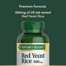 Nature's Bounty Riz de Levure Rouge 600mg capsules view from above