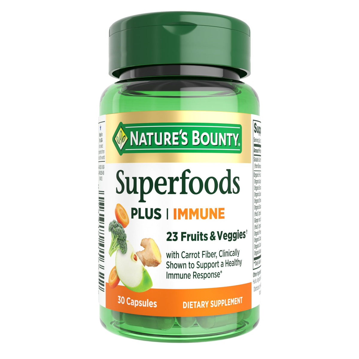 Nature's Bounty Superfoods Plus daily wellness 30 Capsules, vue de face