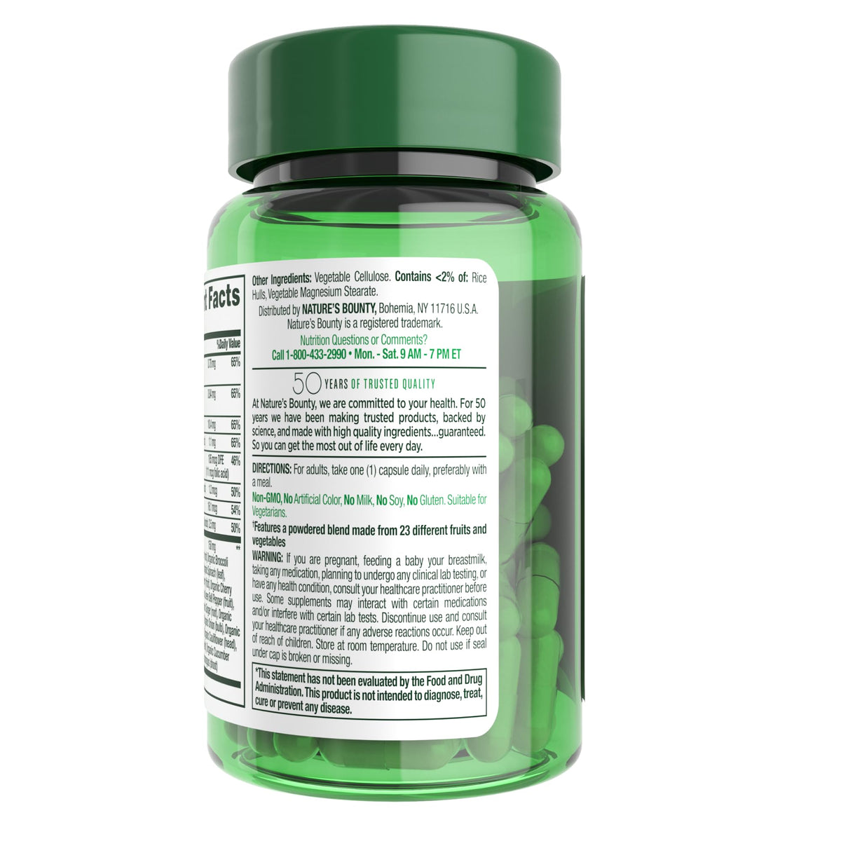 Nature's Bounty Superfoods Plus Energy 30 Capsules avec un repas