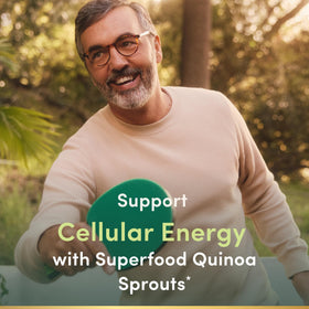 Nature's Bounty Superfoods Plus Energy 30 Capsules côté avec ingrédients