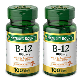 Nature's Bounty Vitamine B12 1000mcg comprimés vue de face