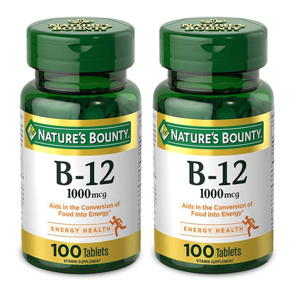 Nature's Bounty Vitamine B12 1000mcg comprimés vue de face