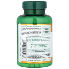 Nature's Bounty Vitamine C 1000 mg étiquette et informations nutritionnelles