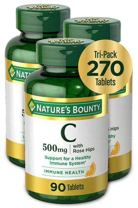 Nature's Bounty Vitamine C 500 mg 270 comprimés vue de face