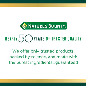 Nature's Bounty Vitamine C 500 mg sur un fond neutre