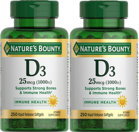 Nature's Bounty Vitamine D3 1000 IU gélules molles pack de 2