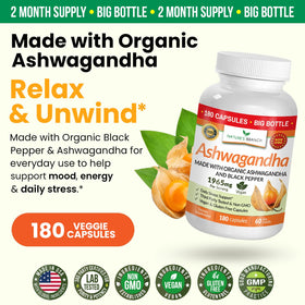 NATURE'S BRANCH Ashwagandha Bio 1965mg emballage vue de côté