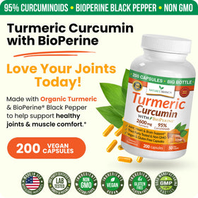 NATURE'S BRANCH Complément Curcuma 2600mg, prise de capsules
