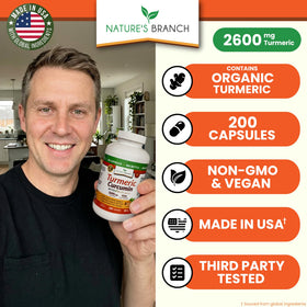 NATURE'S BRANCH Complément Curcuma 2600mg, vue arrière