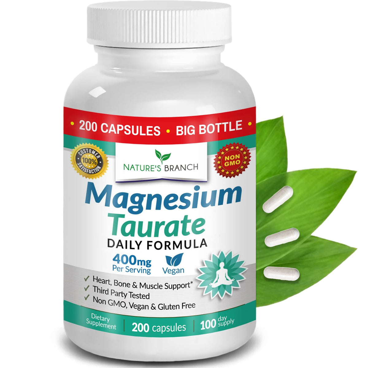 NATURE'S BRANCH Magnésium Taurate 400mg emballage avant