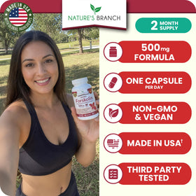 NATURE'S BRANCH Ultra Forskolin 500mg packaging side view