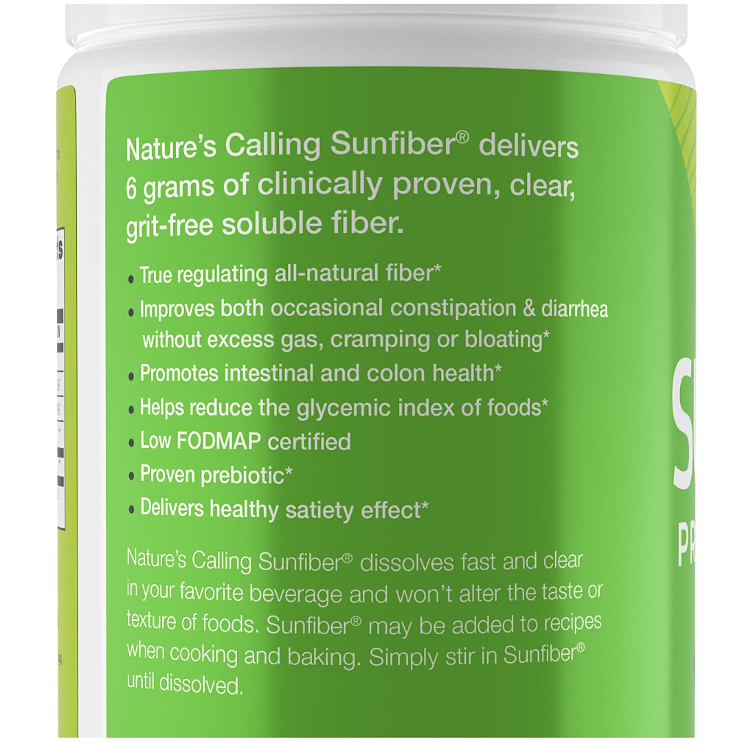 NATURE'S CALLING Sunfiber Fibre Soluble en utilisation dans un smoothie