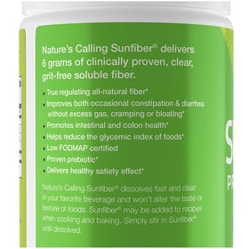 NATURE'S CALLING Sunfiber Fibre Soluble en utilisation dans un smoothie