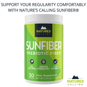 NATURE'S CALLING Sunfiber Fibre Soluble poudre dans un verre