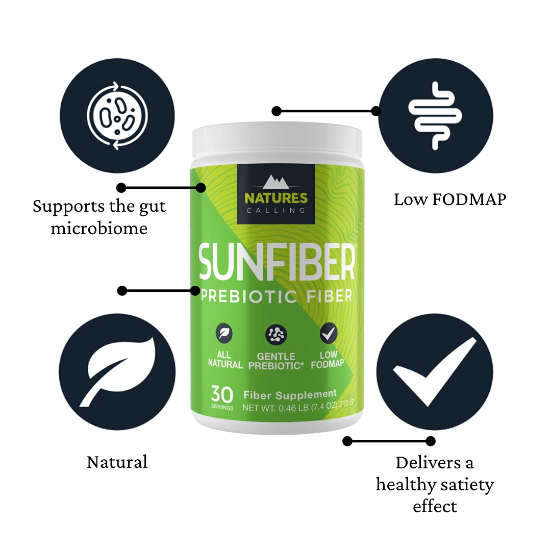NATURE'S CALLING Sunfiber Fibre Soluble vue de côté de l'emballage