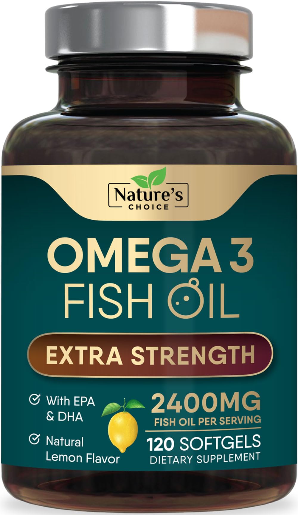 Nature's Choice Huile de Poisson Omega 3 2400mg vue de face