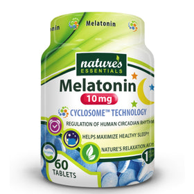 NATURE'S ESSENTIALS Mélatonine 10mg 60 comprimés vue avant
