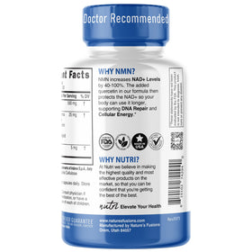 Nature's Fusions Complément Alimentaire NMN 500mg - présentation des ingrédients