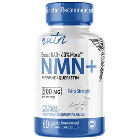 Nature's Fusions Complément Alimentaire NMN 500mg - vue avant de l'emballage