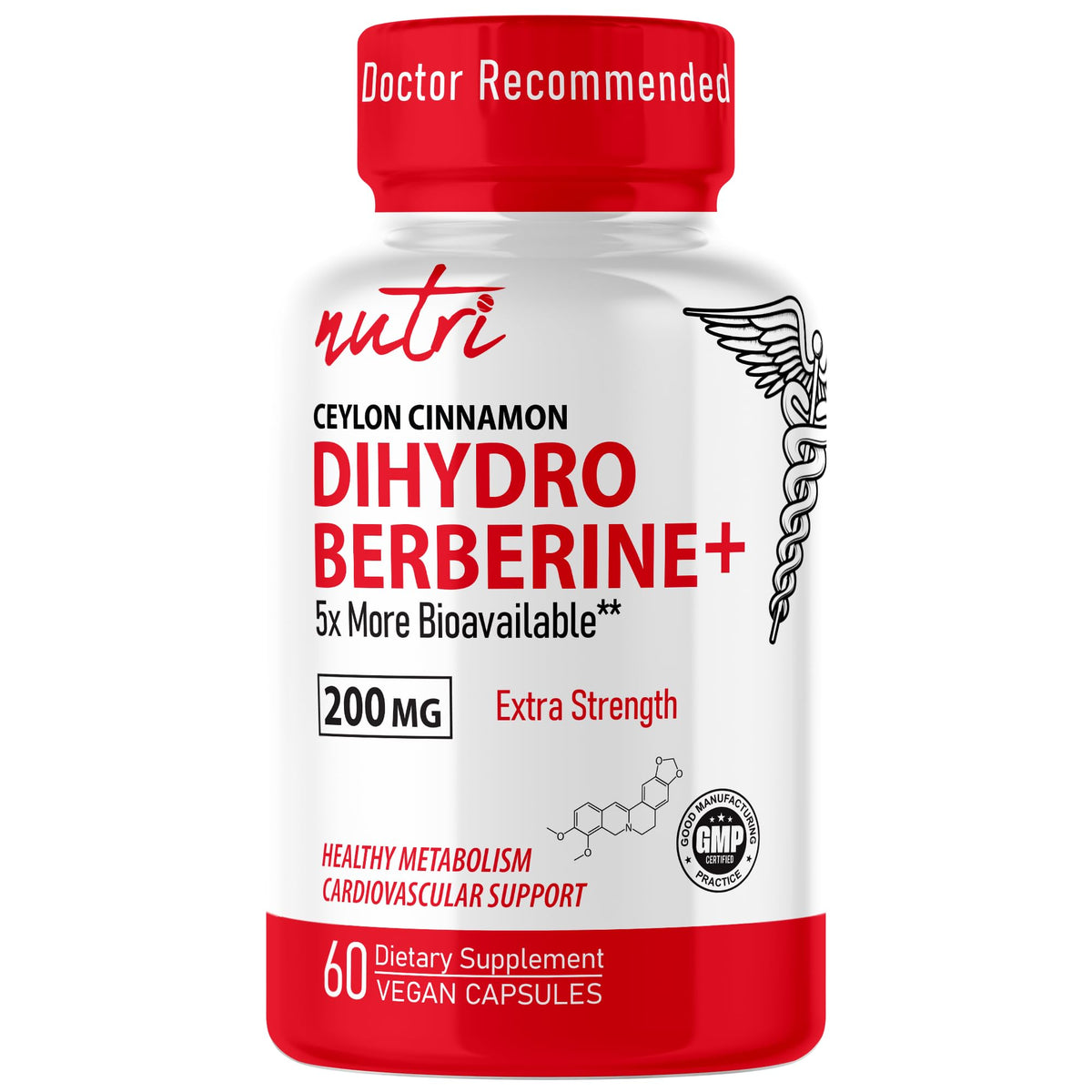Nature's Fusions Dihydroberberine 200mg 60 gélules vue de face