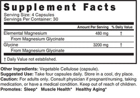 Nature's Fusions Magnésium Glycinate 480mg vue de côté