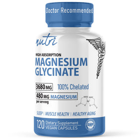 Nature's Fusions Magnésium Glycinate 480mg vue de face