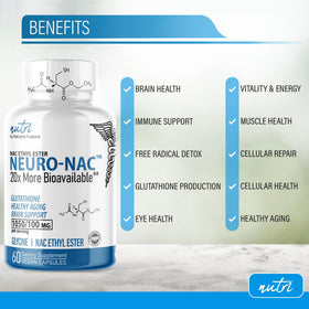 Nature's Fusions NACET 375mg 90 capsules avec étiquette