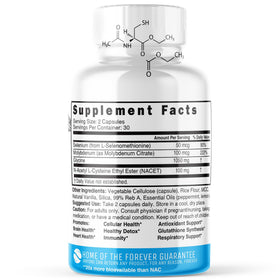 Nature's Fusions Nutri GlyNAC-ET N-Acetyl Cysteine 60 Caps with a measuring spoon