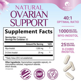 Nature's Glow Myo-Inositol & D-Chiro Inositol 1025mg capsule close-up