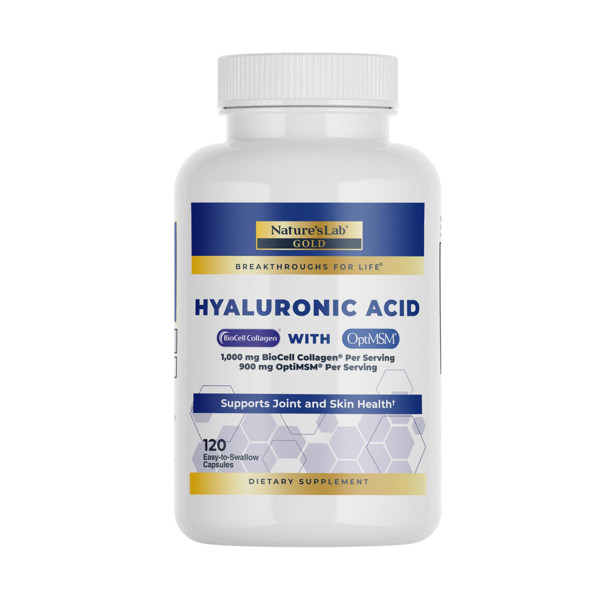 Nature's Lab Acide Hyaluronique 120 capsules avant de l'emballage