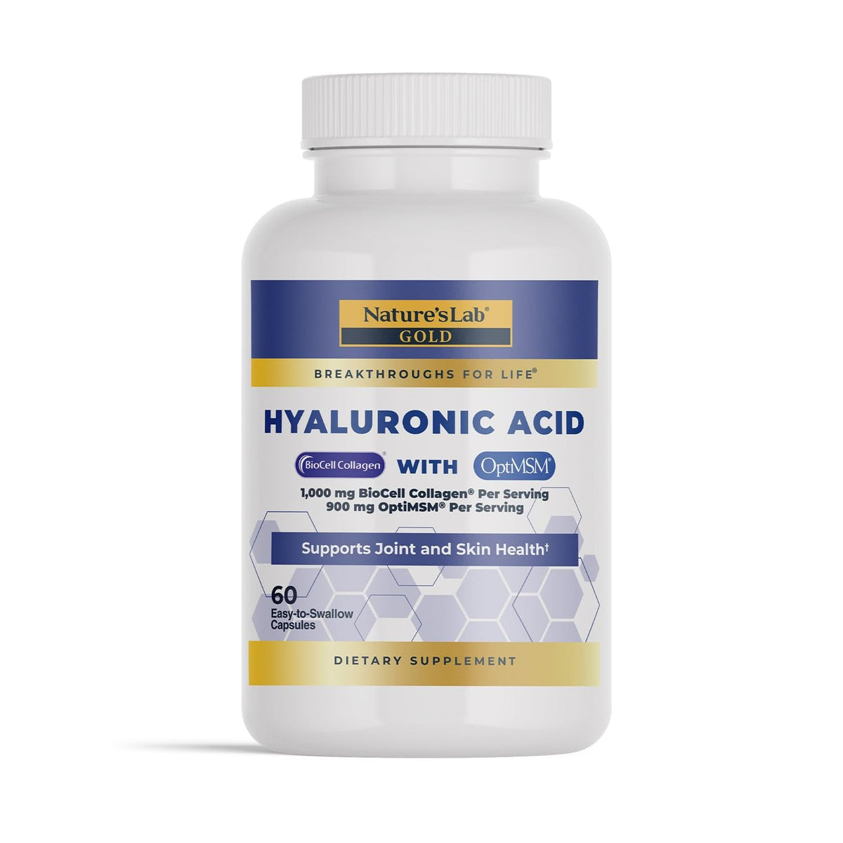 Nature's Lab Acide Hyaluronique 60 capsules vue de face