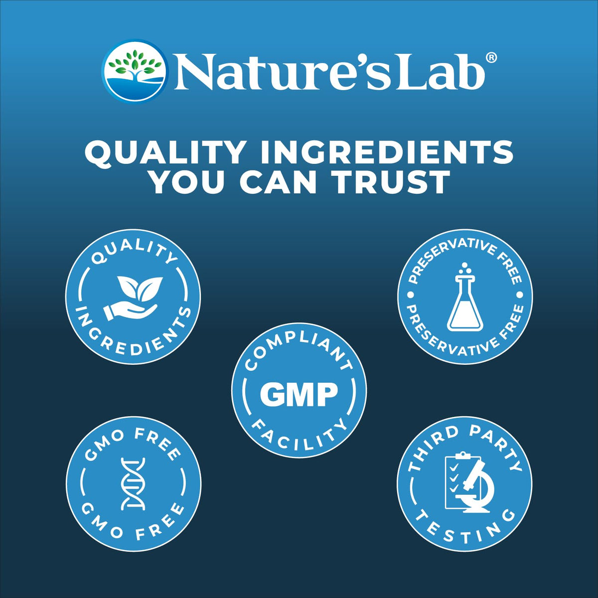 Nature's Lab Acide Hyaluronique sur une main avec des vitamines